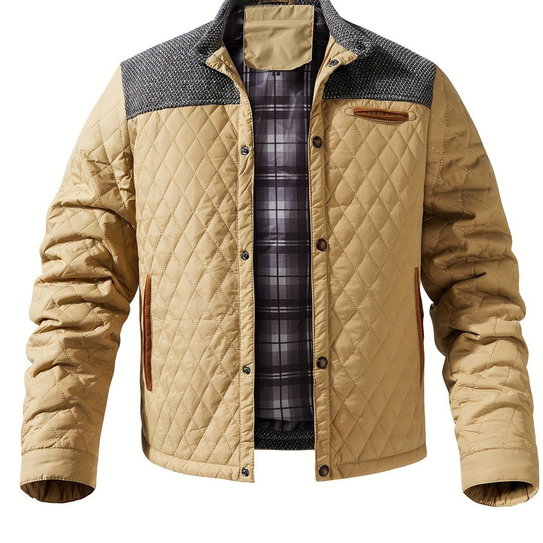 Men’s Quilted Stand-Collar Lightweight Winter Jacket