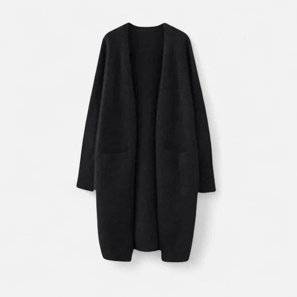 Women’s Long Open-Front Knit Cardigan for Effortless Layering
