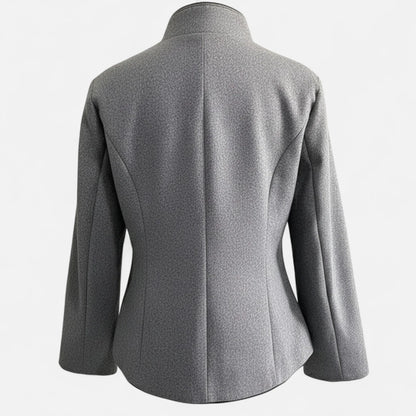 Women’s Double-Breasted Tailored Blazer with Structured Wool-Style Finish