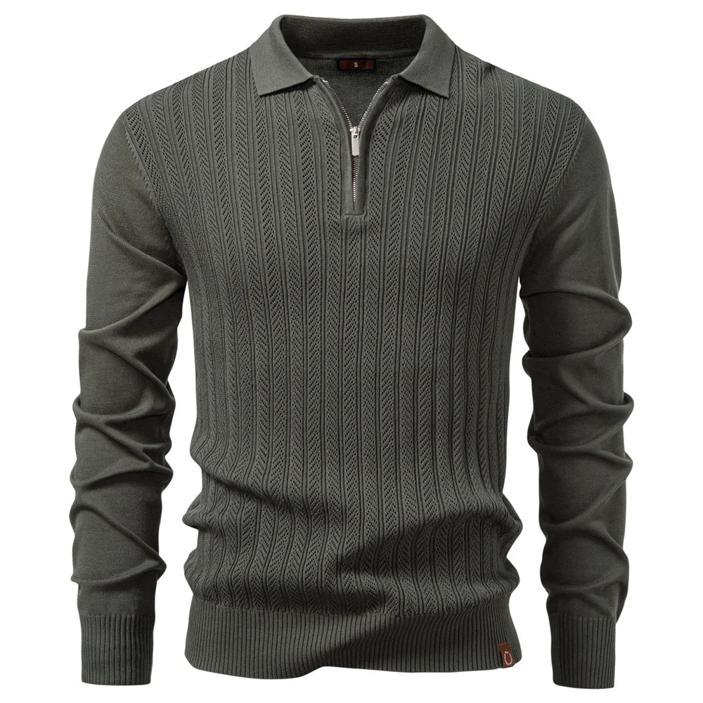 Men’s Vertical Cable Texture Knit Pullover