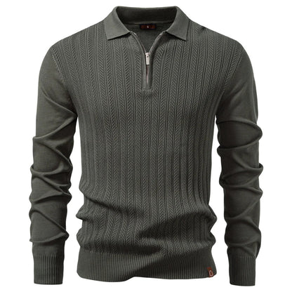 Men’s Vertical Cable Texture Knit Pullover
