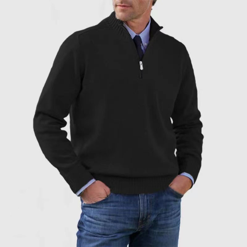 Men’s Soft Regular-Fit Zip-Up Pullover Sweater