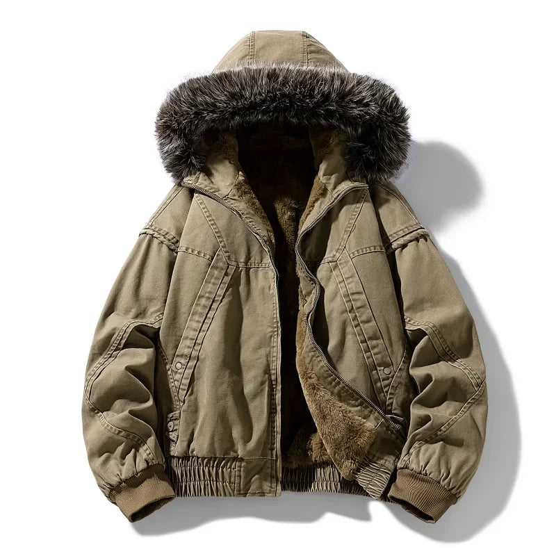 Men’s Fleece-Lined Utility Cargo Jacket