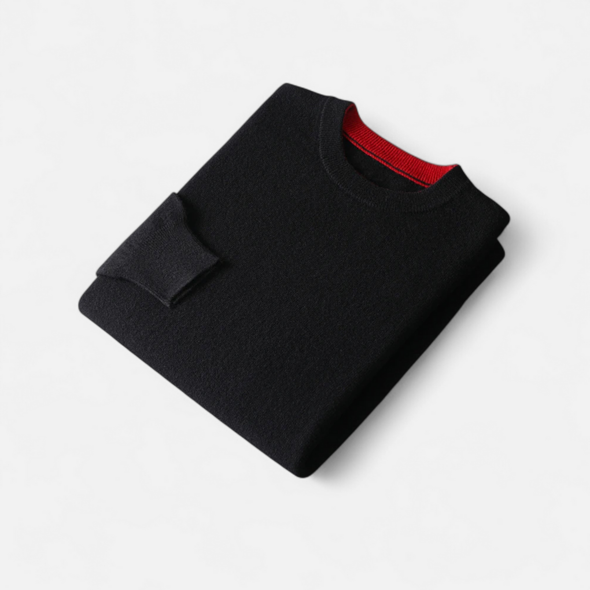 Men’s Soft Cashmere-Wool Relaxed Crew Neck Sweater