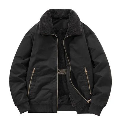 Men’s Sherpa-Lined Cotton Bomber Jacket