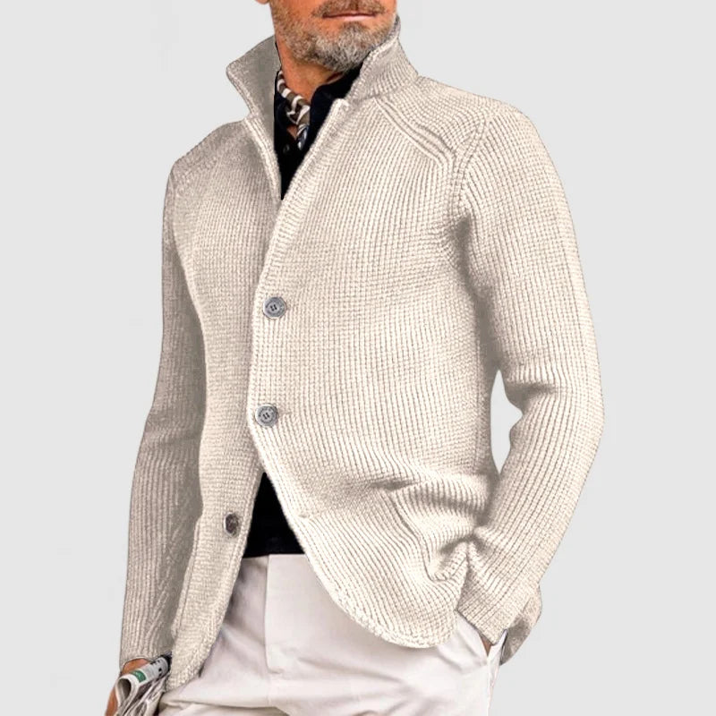 Men’s Refined Knit Button-Placket Cardigan