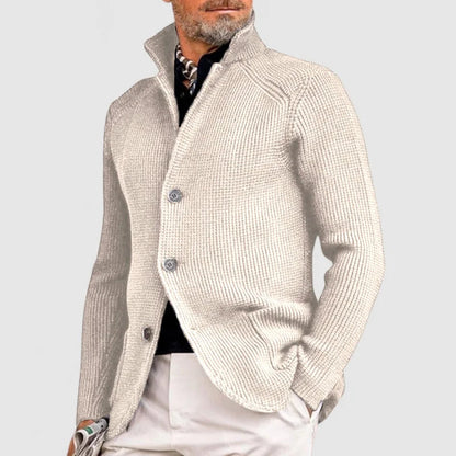 Men’s Refined Knit Button-Placket Cardigan