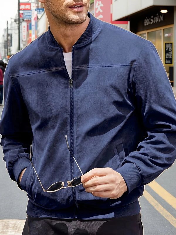Men’s Tailored Zip-Front Utility Jacket