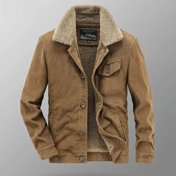 Men’s Relaxed Corduroy-Look Sherpa Jacket