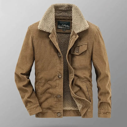 Men’s Relaxed Corduroy-Look Sherpa Jacket