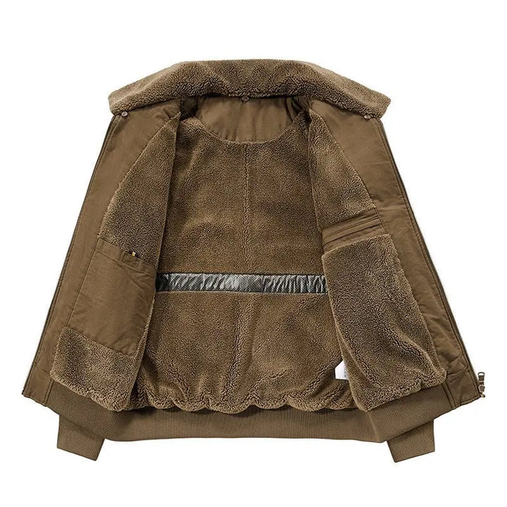 Men’s Sherpa-Lined Cotton Bomber Jacket