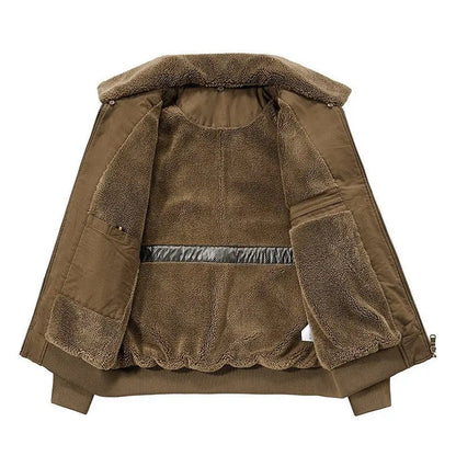 Men’s Sherpa-Lined Cotton Bomber Jacket