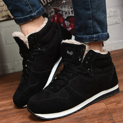 Men’s Warm Winter Boots with Plush Lining and Rubber Sole