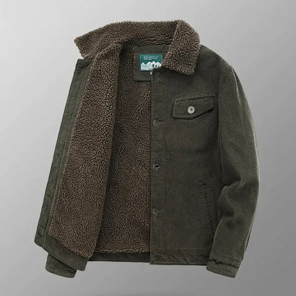 Men’s Relaxed Corduroy-Look Sherpa Jacket