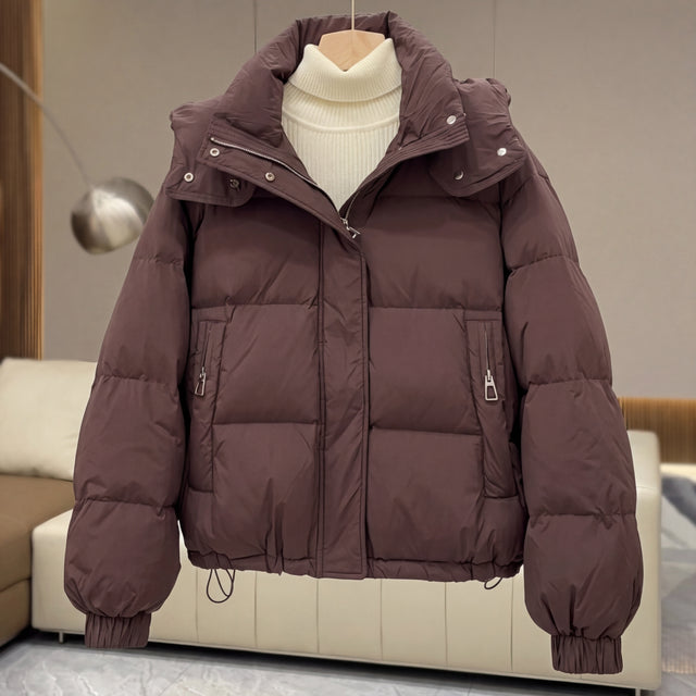 Women’s Cropped Oversized Quilted Puffer Jacket