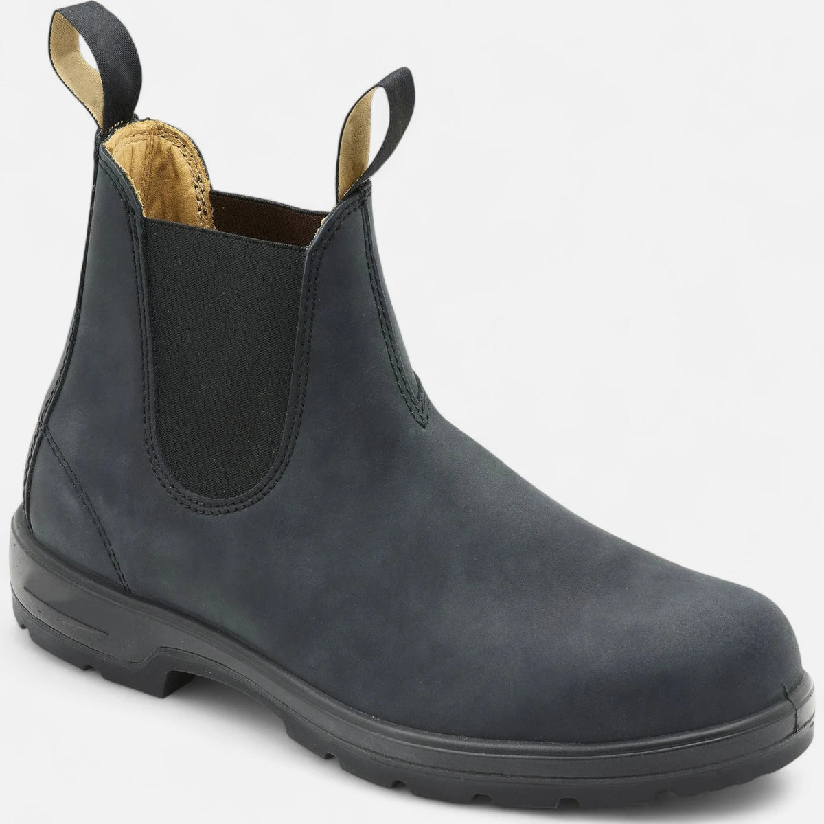 Men’s Classic Leather Chelsea Boots with Elastic Side Panels
