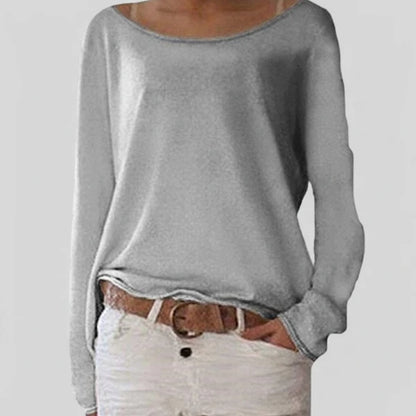 Women’s Lightweight Wide Neck Relaxed Draped Knit Sweater