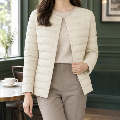 Women’s Lightweight Horizontal Quilted Down Jacket