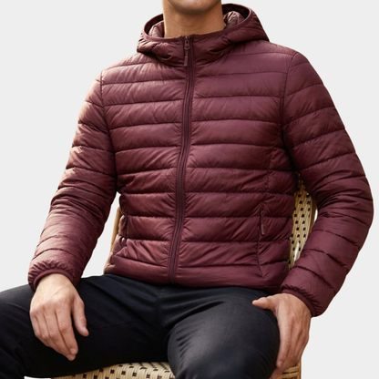 Men’s Slim Quilted Hooded Puffer Jacket