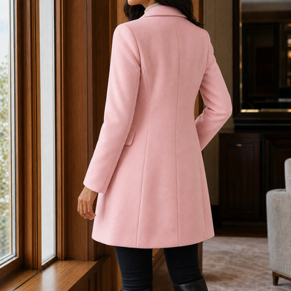 Women’s Wool Blend Fitted Flared Coat