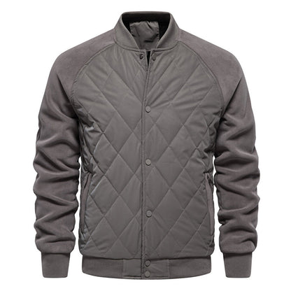 Men's Raglan Sleeve Snap-Button Bomber Coat