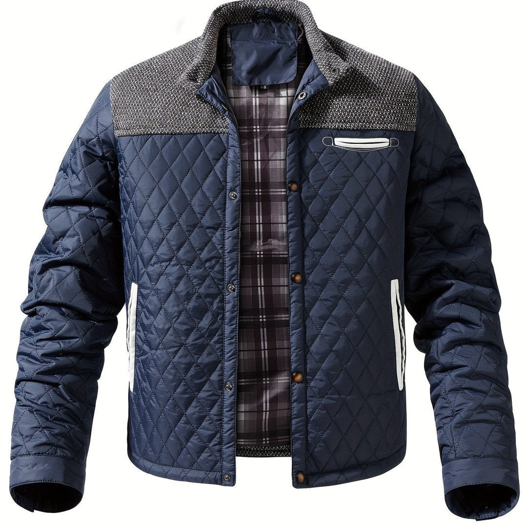 Men’s Quilted Stand-Collar Lightweight Winter Jacket