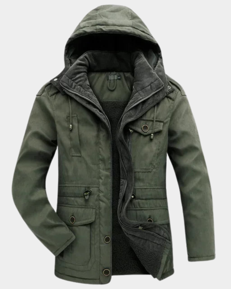 Men’s Detachable-Hood Waterproof Winter Parka