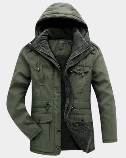 Men’s Detachable-Hood Waterproof Winter Parka