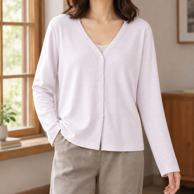 Women’s Lightweight V-Neck Button Front Cardigan