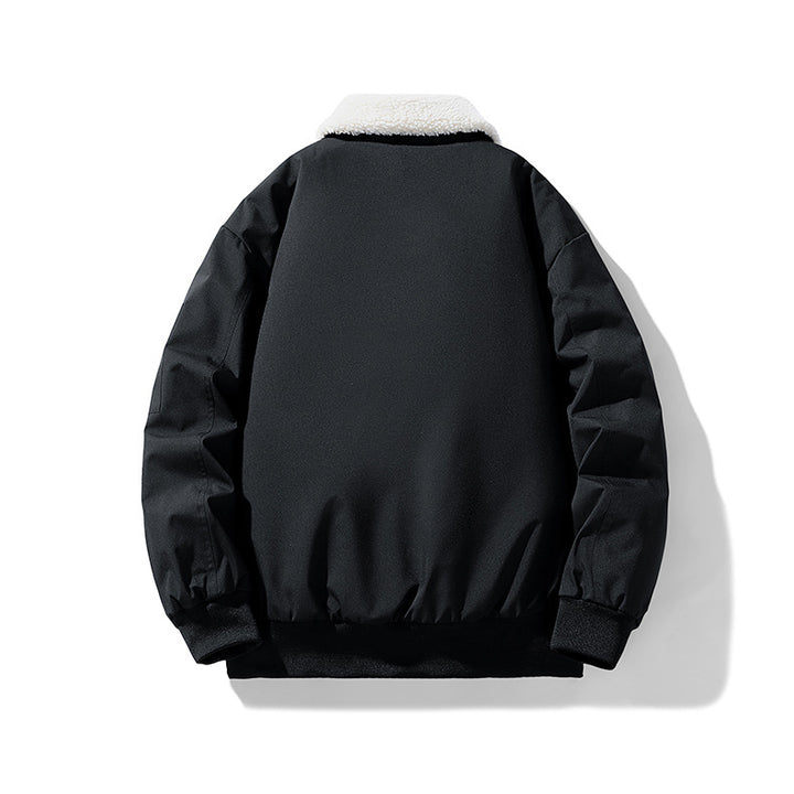 Men's Sherpa-Collar Padded Bomber Jacket