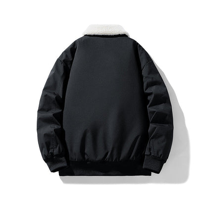 Men's Sherpa-Collar Padded Bomber Jacket