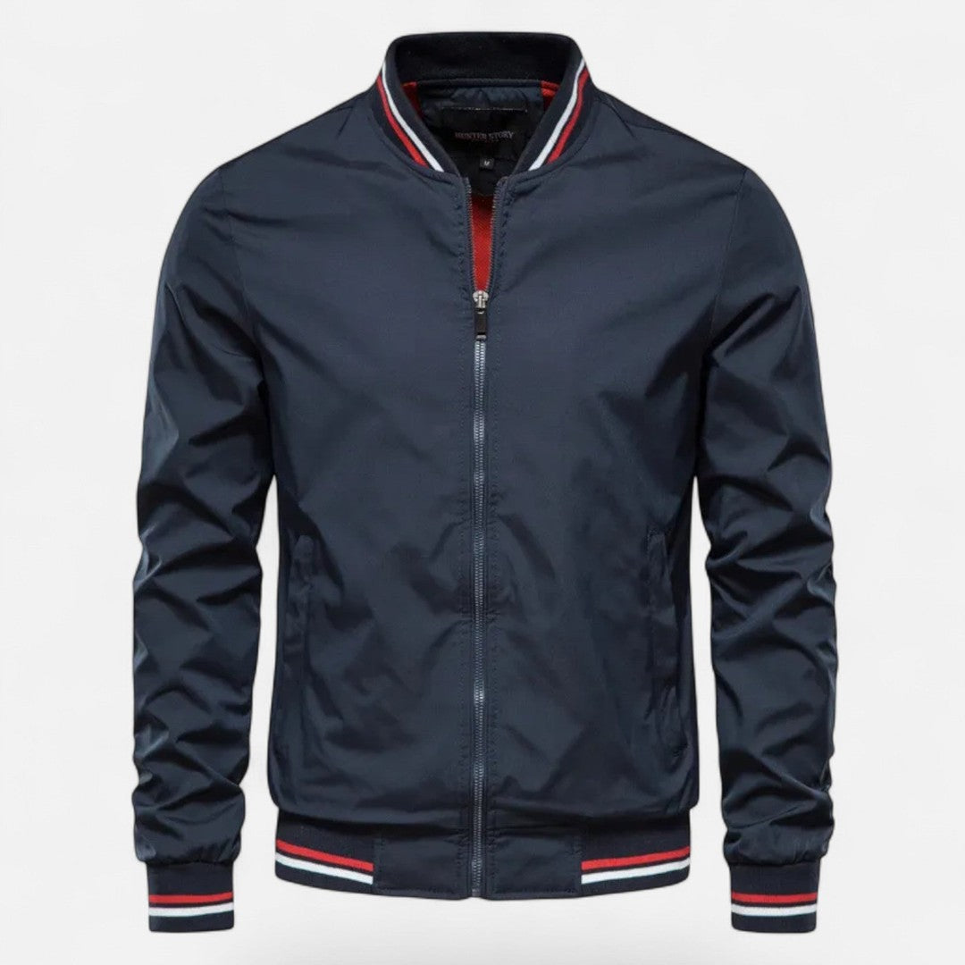 Men’s Lightweight Stand-Collar Full-Zip Casual Jacket