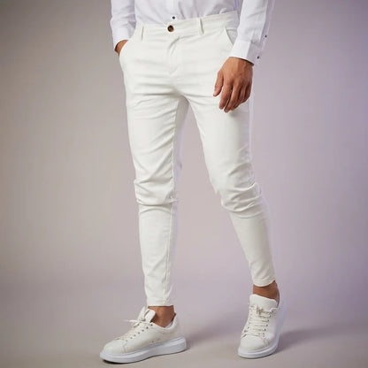 Men’s Slim-Fit Wool Blend Business Trousers