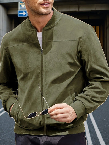 Men’s Tailored Zip-Front Utility Jacket