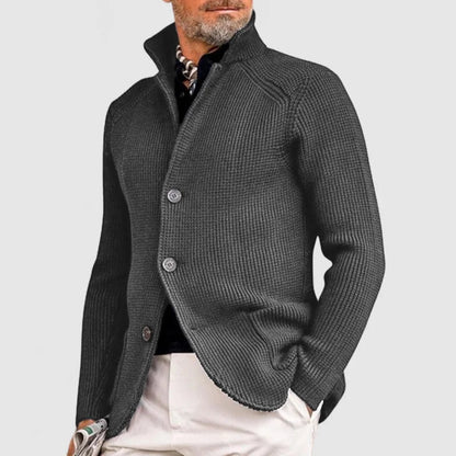 Men’s Refined Knit Button-Placket Cardigan