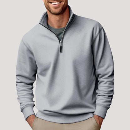 Men’s Lightweight Half-Zip Cotton Sweatshirt