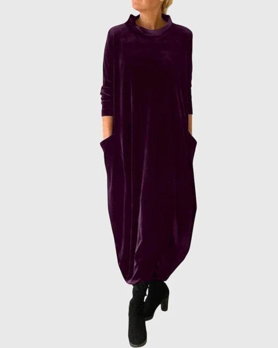 Women's Elegant Velvet Dress for Special Occasions