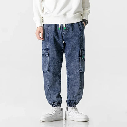 Men’s Organic Cotton Stretch Cargo Joggers with Cuffed Ankles