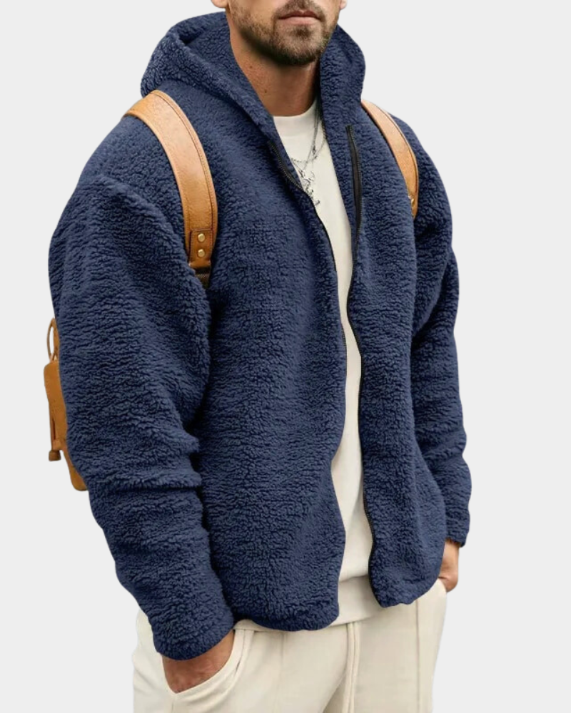 Men’s High-Pile Hooded Winter Jacket
