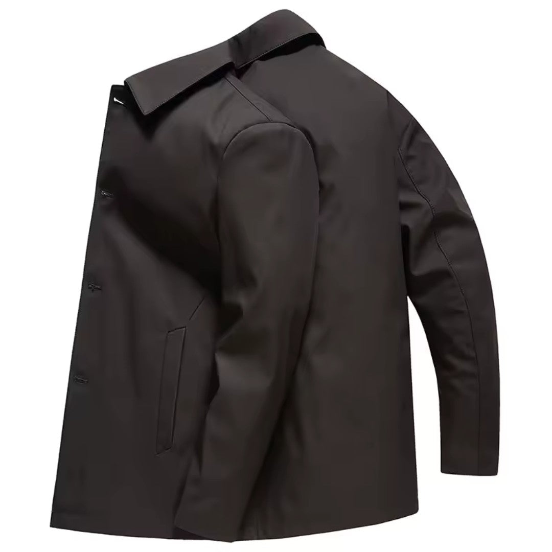 Men’s Longline Wind-Resistant High-Collar Jacket