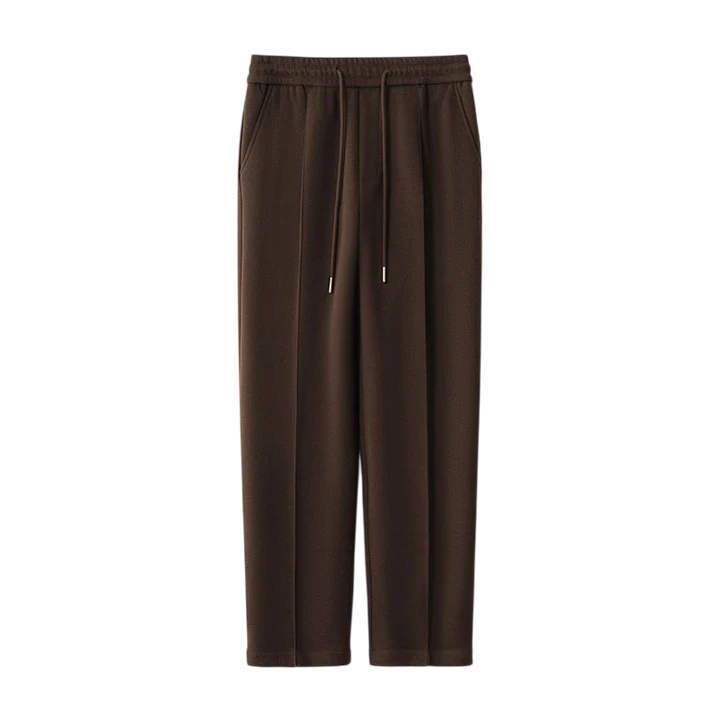 Men’s Relaxed Wool Trousers with Tapered Leg