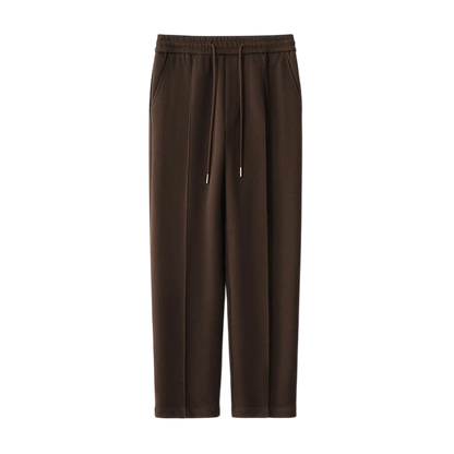 Men’s Relaxed Wool Trousers with Tapered Leg