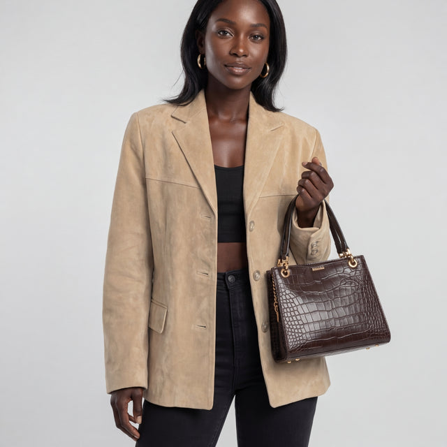 Women’s Short Wool Blend Single-Breasted Coat