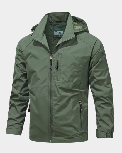 Men’s Hooded Field Jacket with Utility Pockets