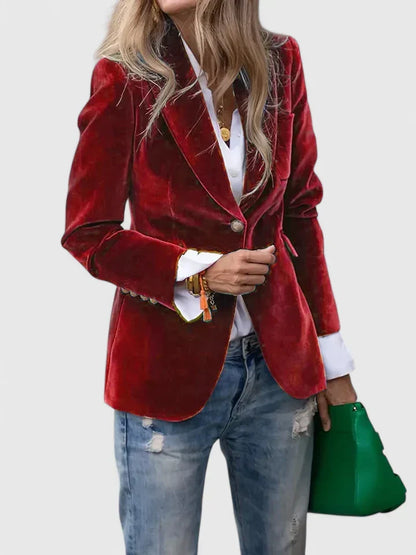 Women’s Tailored Blazer with Classic Silhouette for Business and Casual Wear