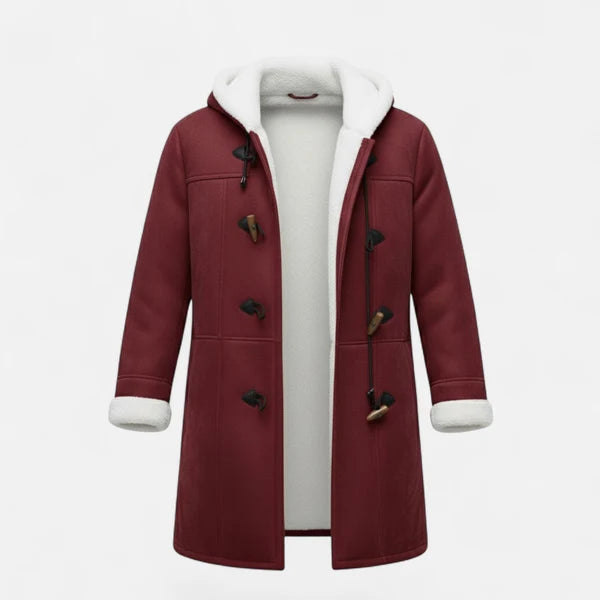 Women’s Hooded Winter Coat with Tailored Button Front and Pockets