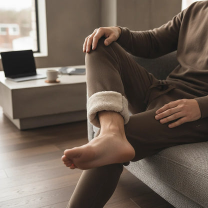 Men’s Tapered Fleece-Lined Joggers with Drawstring Waist