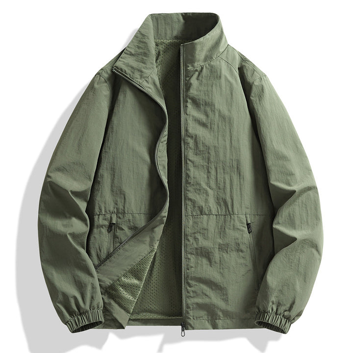 Men's Lightweight Stand-Collar Zip Jacket