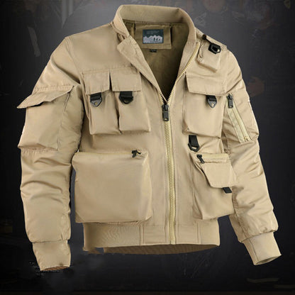 Men's Utility Cargo Bomber Coat