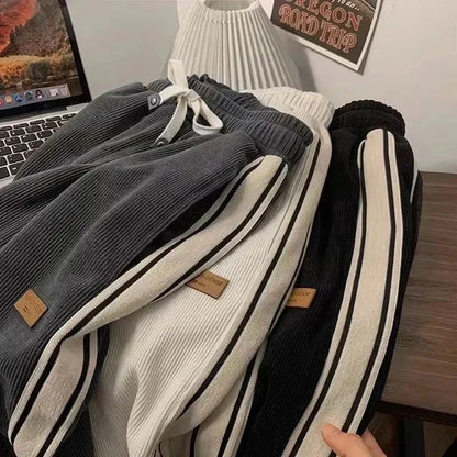 Women’s Fleece-Lined Corduroy Wide-Leg Sweatpants